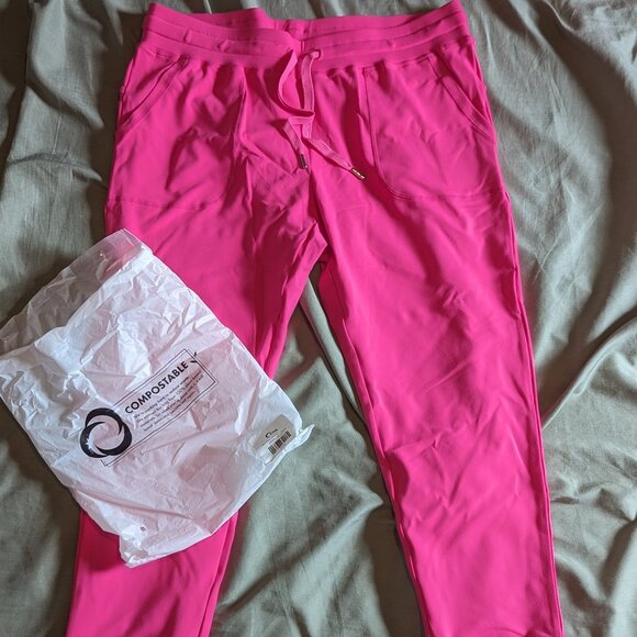 Zyia Hot Pink Unwind Joggers - Picture 1 of 4
